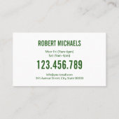 草刈り芝刈りガーデ気にンニング造園 名刺 (裏面)