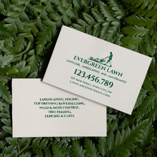 草刈り芝生気に草造園サービスグリーン 名刺