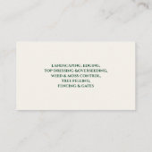 草刈り芝生気に草造園サービスグリーン 名刺 (裏面)