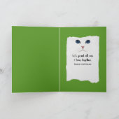 草創期の子猫 カード (内部)