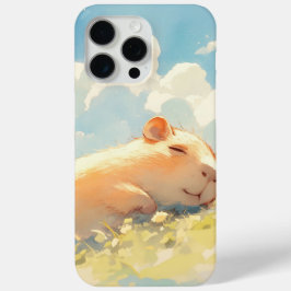 草原でハグするカピバラ iPhone 15 PRO MAXケース