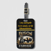 草原でバイソンになる農家|過去記事 ラゲッジタグ (正面縦)