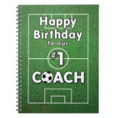 草原と誕生日を持つサッカーコーチ ノートブック (正面)