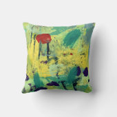 草原と野原のアブストラクトスロー枕 クッション (裏面)