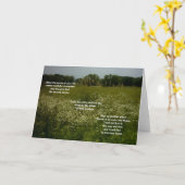 草原によってはパズルの詩が付いているカードが開花します カード (黄色い花)