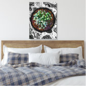 草原にヒナギクが咲いている。抽象芸術枠 キャンバスプリント (インサイチュ (寝室))