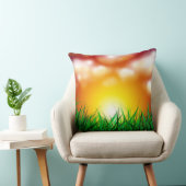 草原に広がる美しい日の出 クッション (椅子)