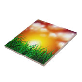 草原に広がる美しい日の出 タイル (側面)