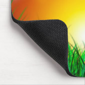 草原に広がる美しい日の出 マウスパッド (コーナー)