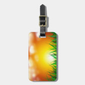 草原に広がる美しい日の出 ラゲッジタグ (正面縦)