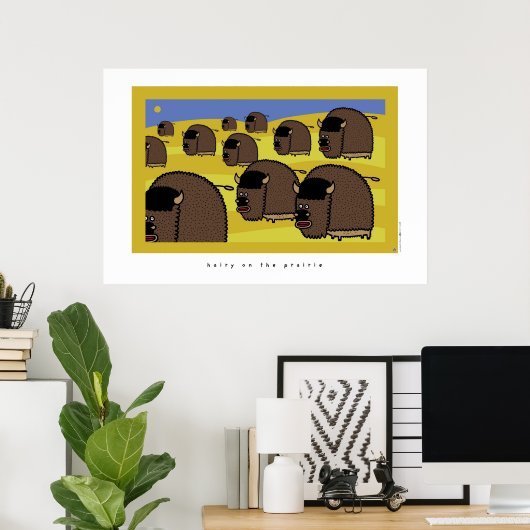 草原に毛深い ポスター (ホームオフィス)