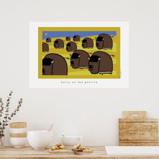 草原に毛深い ポスター (キッチン)