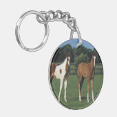 草原に立つアラブのキツネ キーホルダー (正面左)