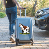 草原に立つ白馬 シール (スーツケースインサイチュ)