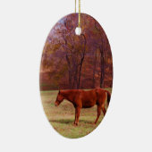 草原に茶色の馬 セラミックオーナメント (右)