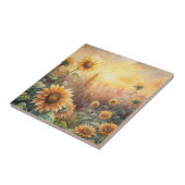 草原のひまわり タイル (側面)