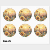 草原のひまわり ラウンドシール (シート)