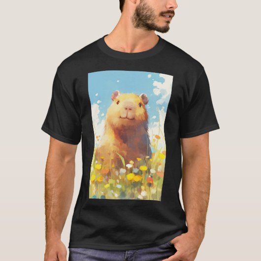 草原のカピバラ Tシャツ (正面)