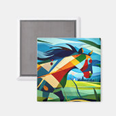 草原のギャロピンホース マグネット (正面/裏面)