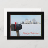 草原のクリスマスの大きい家 シーズンポストカード (正面/裏面)