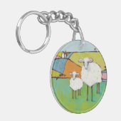 草原のヒツジ キーホルダー (正面左)