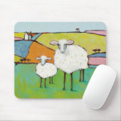 草原のヒツジ マウスパッド (マウス)