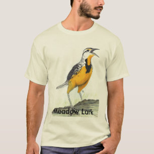 草原のヒバリの大人のTシャツ Tシャツ