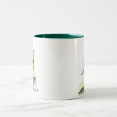 草原のヒバリ2はマグ緑のインテリアと味方しました ツートーンマグカップ (中央)