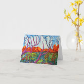 草原のメッセージカード カード (黄色い花)