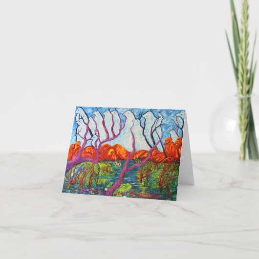 草原のメッセージカード カード (正面)