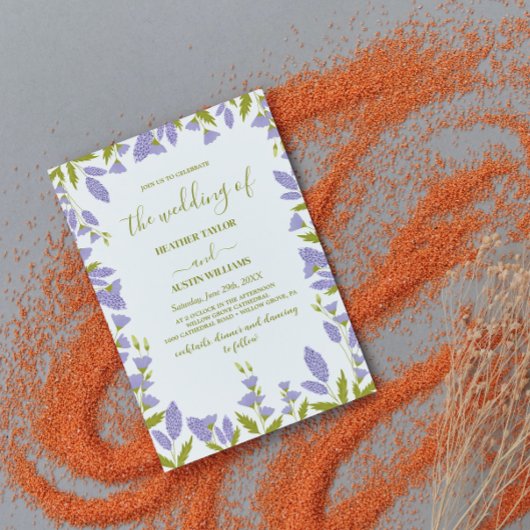 草原のワイルドフラワー・ボタニカルウェディング 招待状