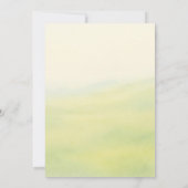 草原のワイルドフラワー 水彩画 自然 ウェディング 招待状 (裏面)