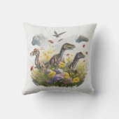 草原のヴェロキラプトル クッション (裏面)