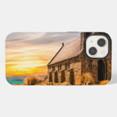 草原の古い教会 iPhoneケース (裏面横)