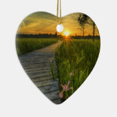 草原の夕日 セラミックオーナメント (右)