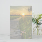 草原の夕日 便箋 (スタンド正面)