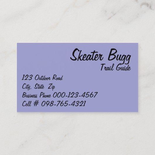 草原の屋外ガイドの占領を乗り越える嵐 名刺 (裏面)