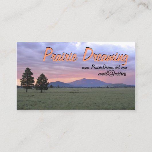 草原の屋外ガイドの占領を乗り越える嵐 名刺 (正面)