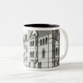草原の建物、キリスト教会、オックスフォード ツートーンマグカップ (正面右)