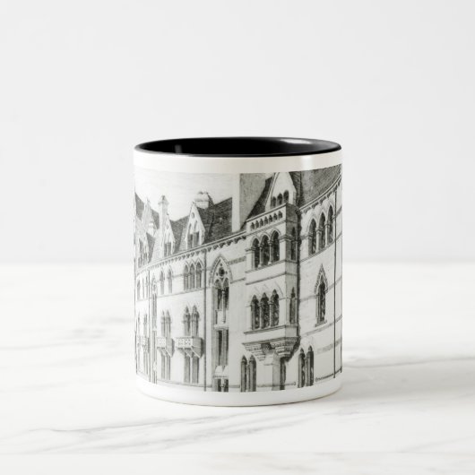 草原の建物、キリスト教会、オックスフォード ツートーンマグカップ (中央)