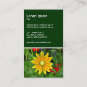 草原の日曜日のルドベキア 名刺 (裏面)