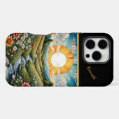 草原の日照り流れ iPhoneケース (裏面横)