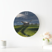 草原の景色 ラージ壁時計 (ホーム)