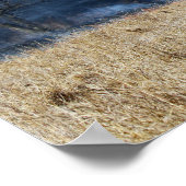 草原の焼け跡を通る道路24 x 16 ポスター (角)