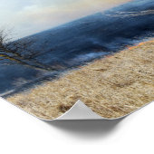 草原の焼け跡を通る道 ポスター (角)