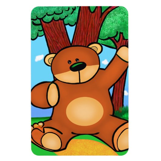 草原の熊 - Bear in grassland マグネット (縦)