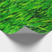 草原の牧草地の芝生の生育 ラッピングペーパー (角)