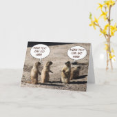 草原の犬のグリーティングカード カード (黄色い花)