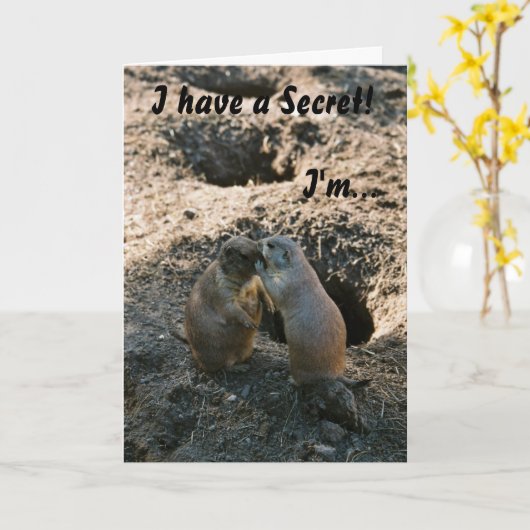 草原の犬のグリーティングカード カード (黄色い花)