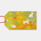 草原の白いバンニー ギフトタグ (裏面横)